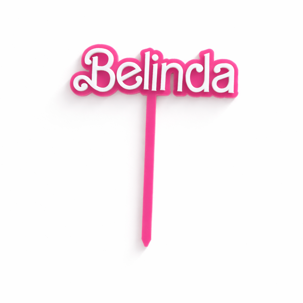 Barbie Name Cake Topper