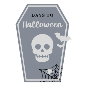 Halloween Countdown Sign - Coffin Shape