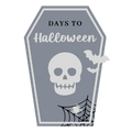 Halloween Countdown Sign - Coffin Shape