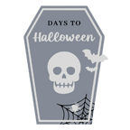 Halloween Countdown Sign - Coffin Shape