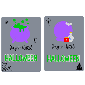 Halloween Countdown Signs - Rectangle