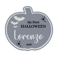 Personalised "First Halloween" Pumpkin Sign