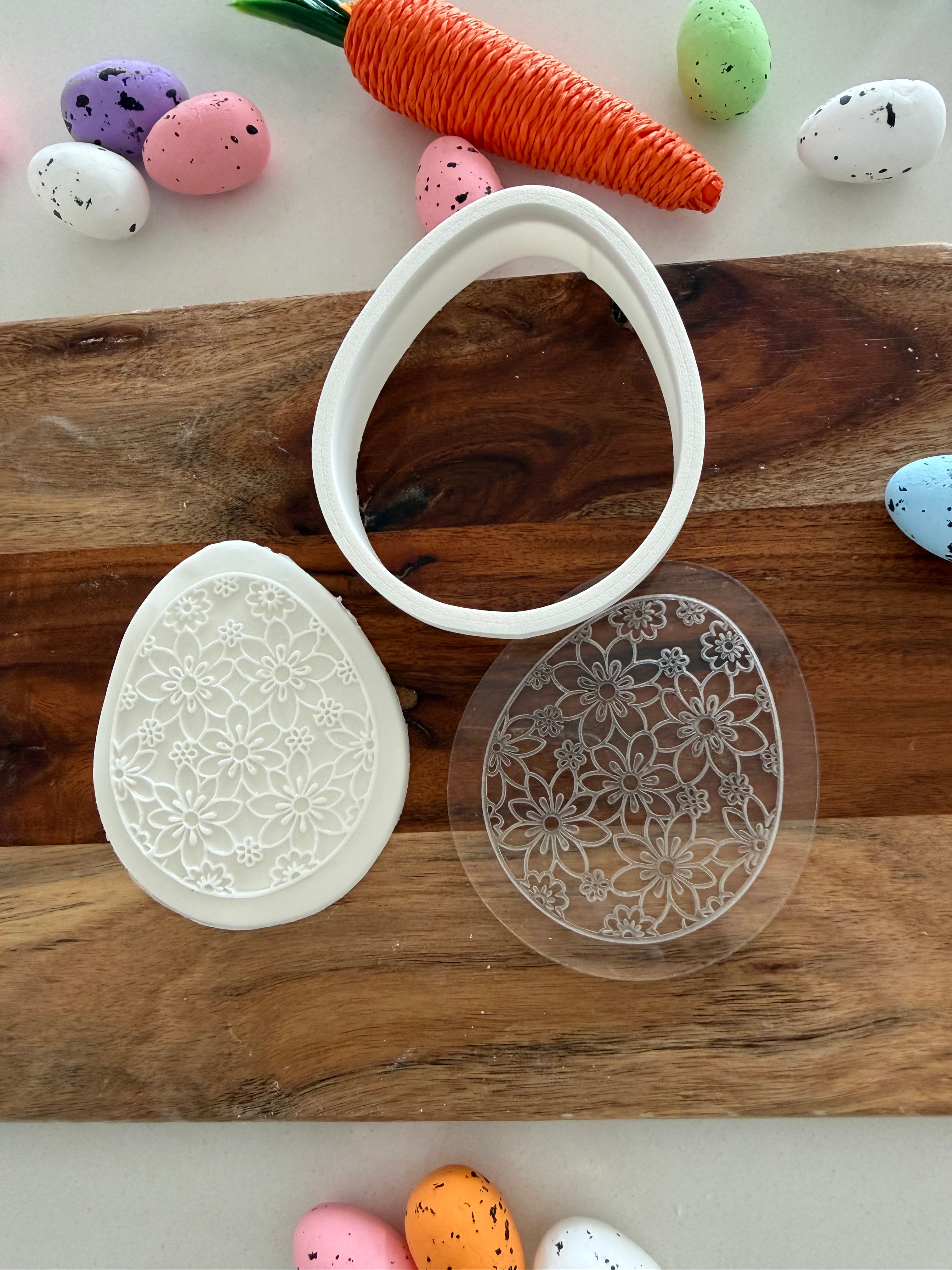 Floral Egg Stamp and Cutter