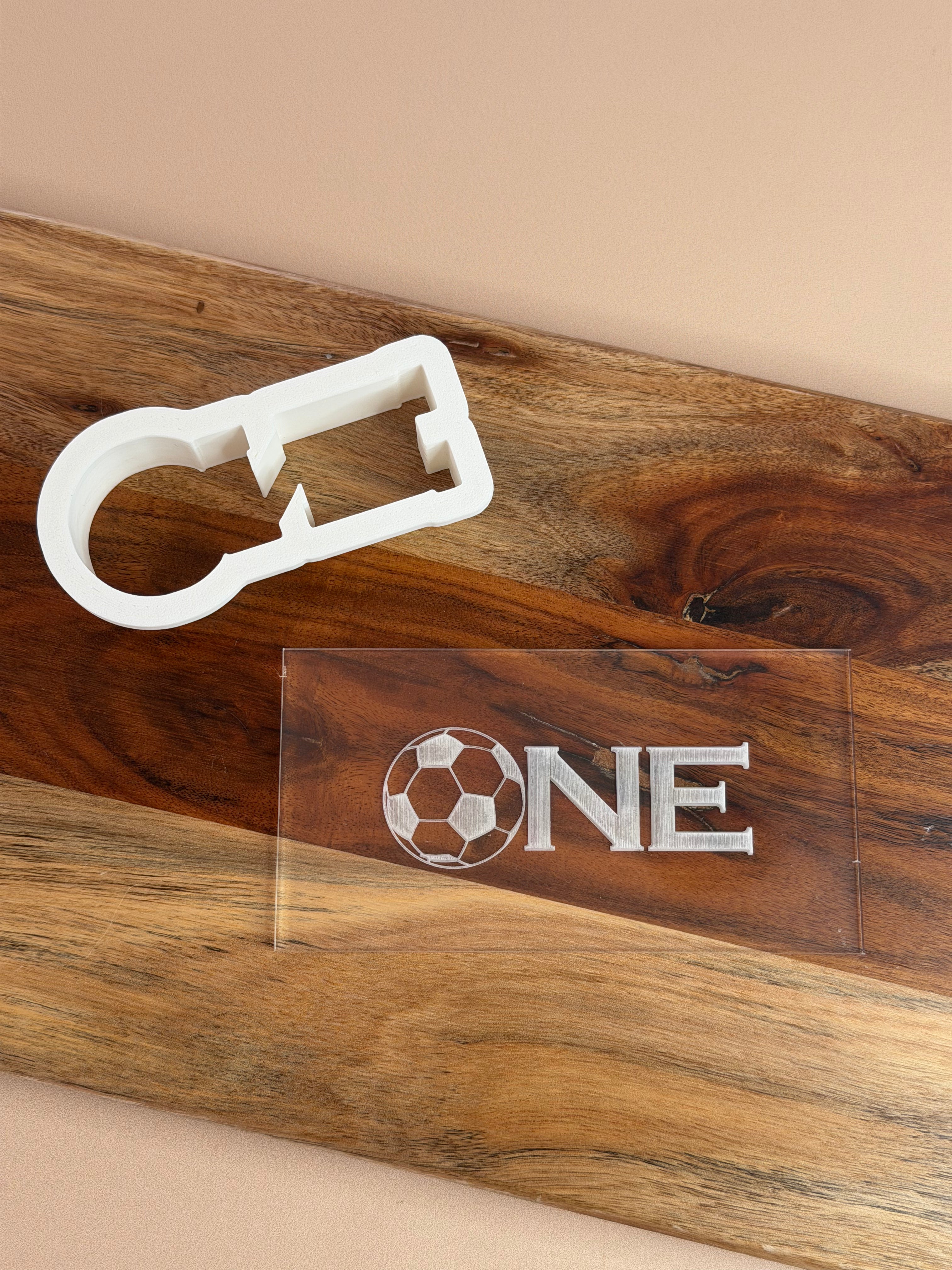 Soccer "One" Cookie Stamp + Cutter Set