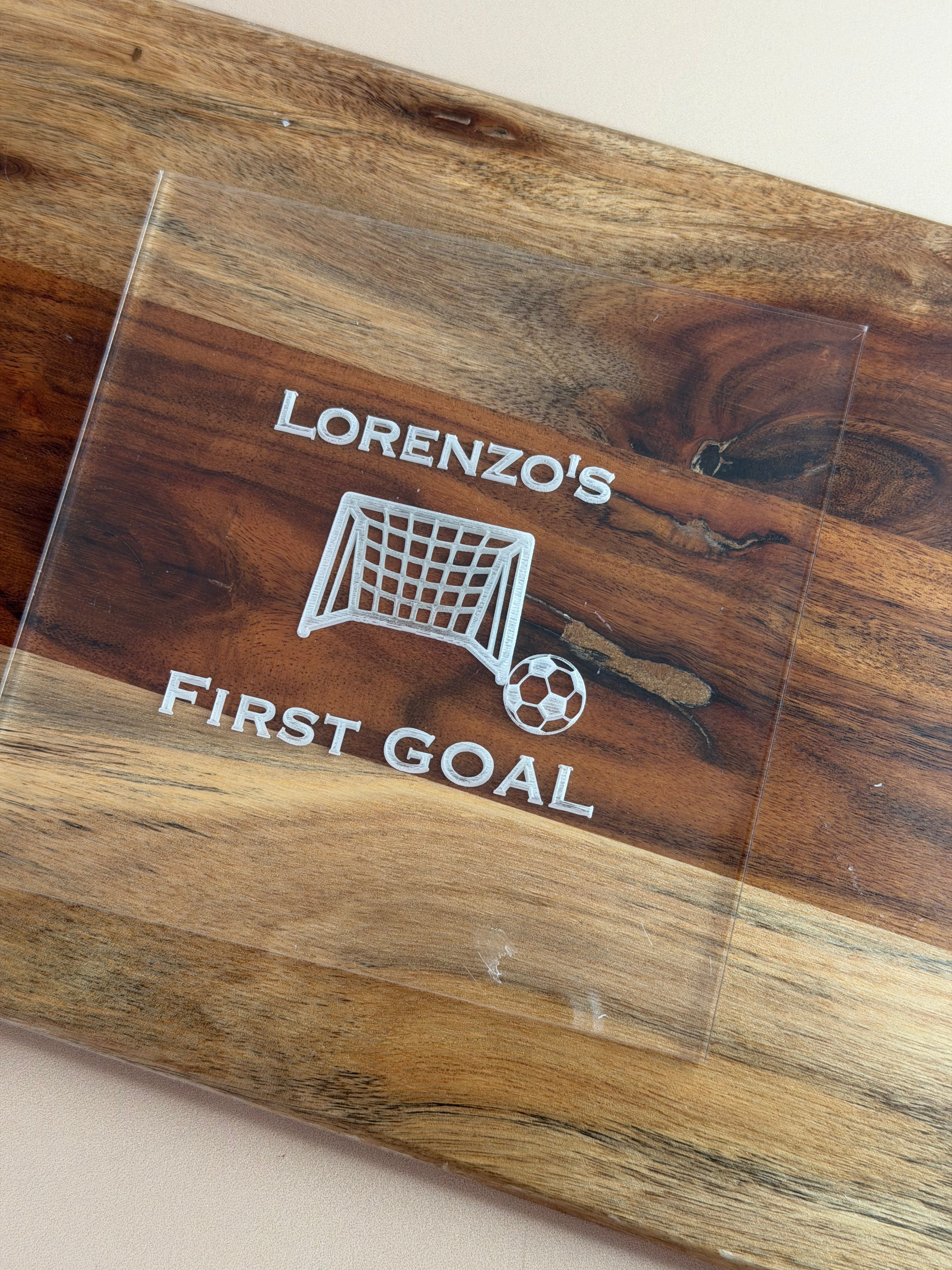 "First Goal" Custom Name Stamp