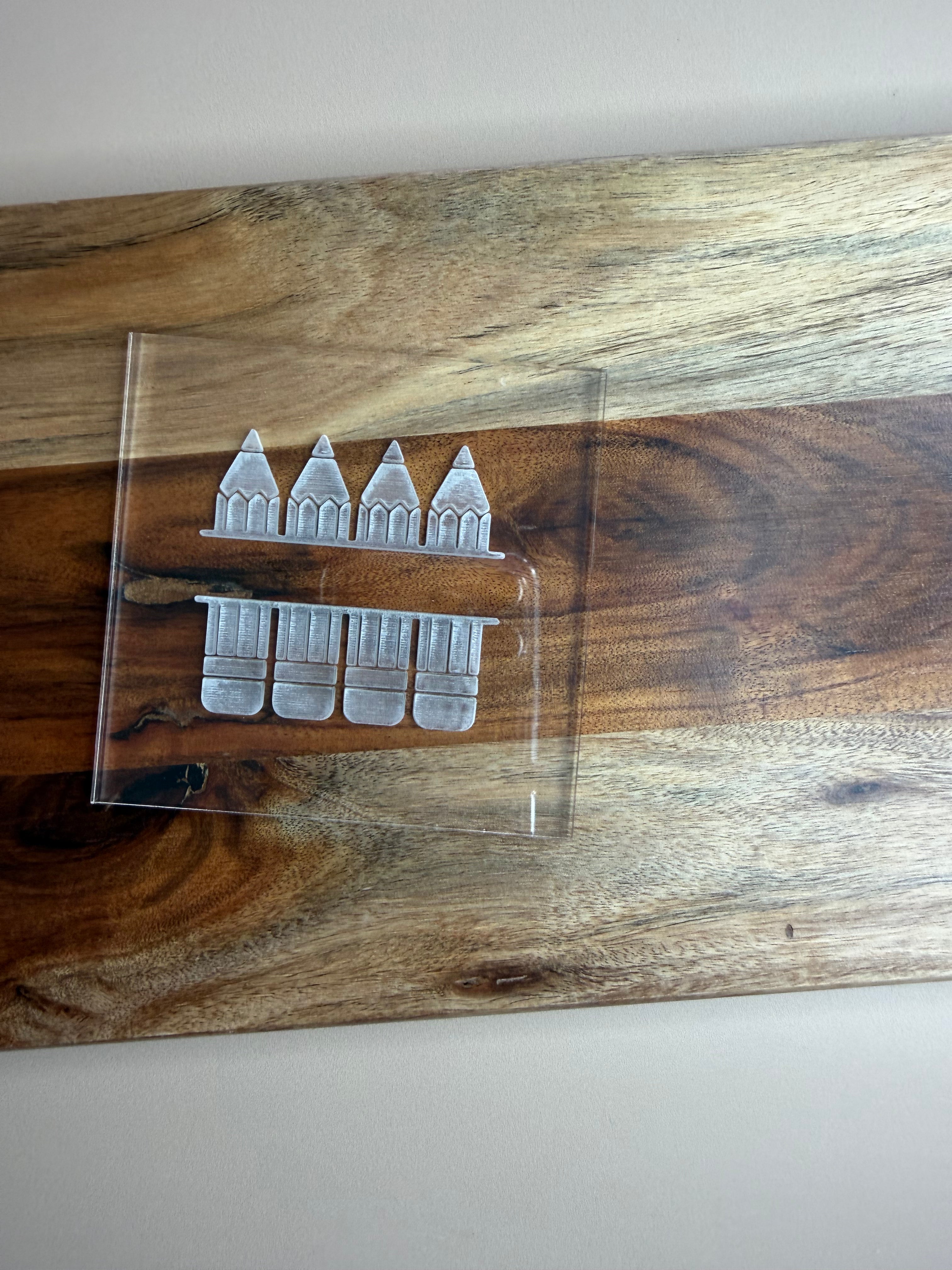 Pencil Line-Up Stamp