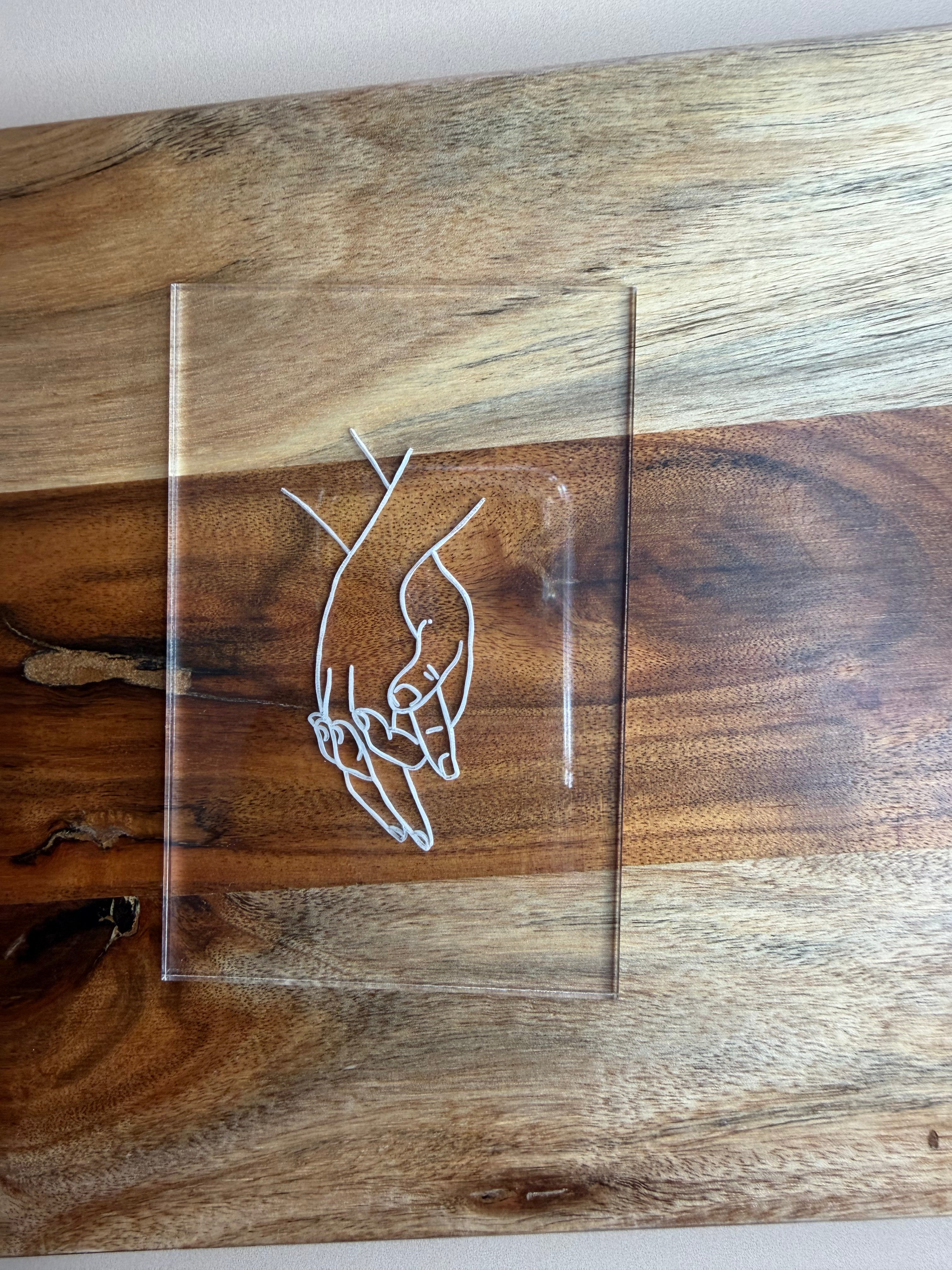 Holding Hands Line Art