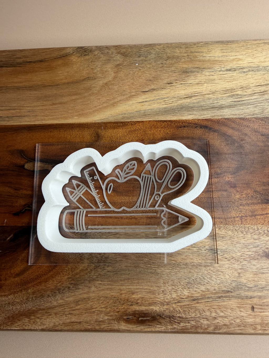 School Supplies Cookie Stamp and Cutter