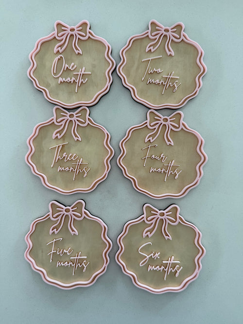 Birth Announcement & Milestone Disc Set – Girl Edition