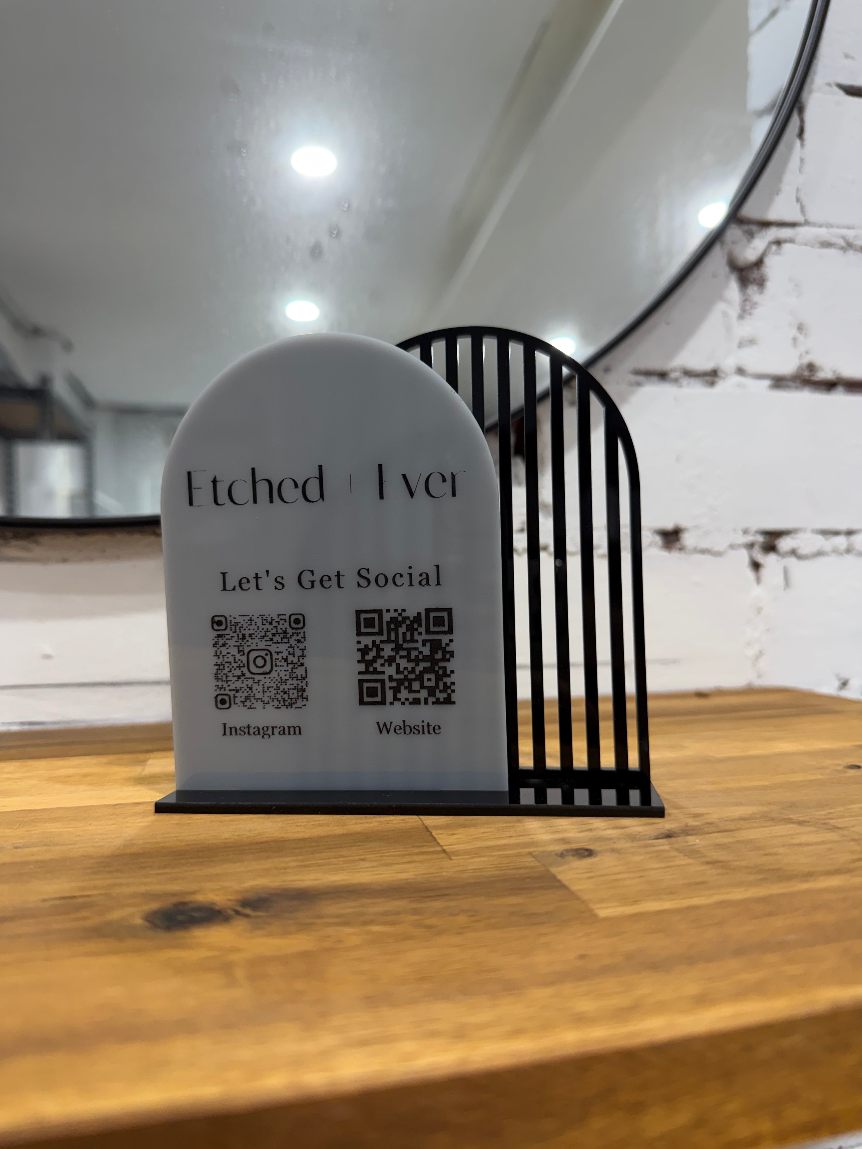 Business Social Media Sign - Double Arch