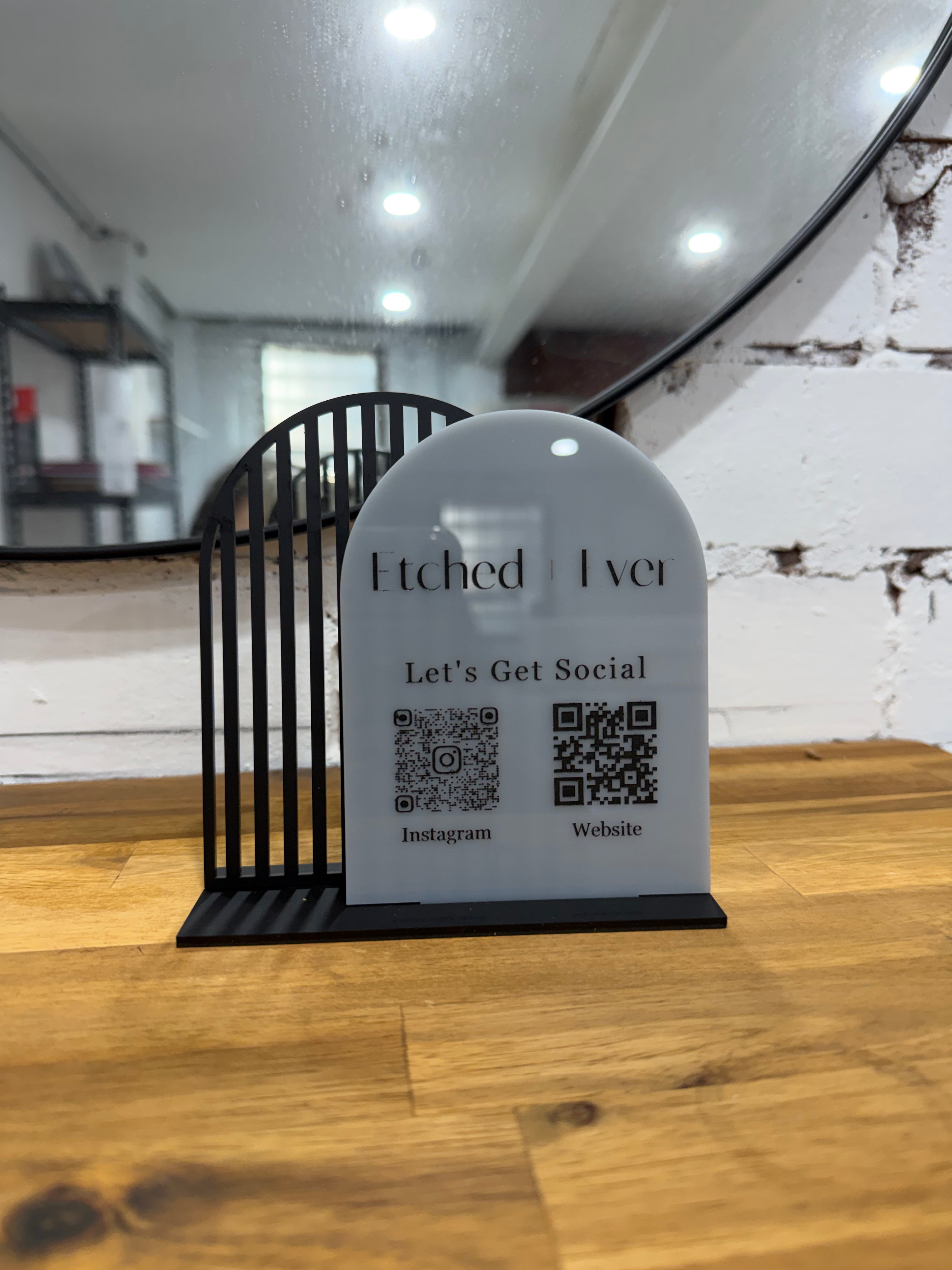 Business Social Media Sign - Double Arch