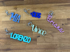 Single Layer Personalised Name Keychain