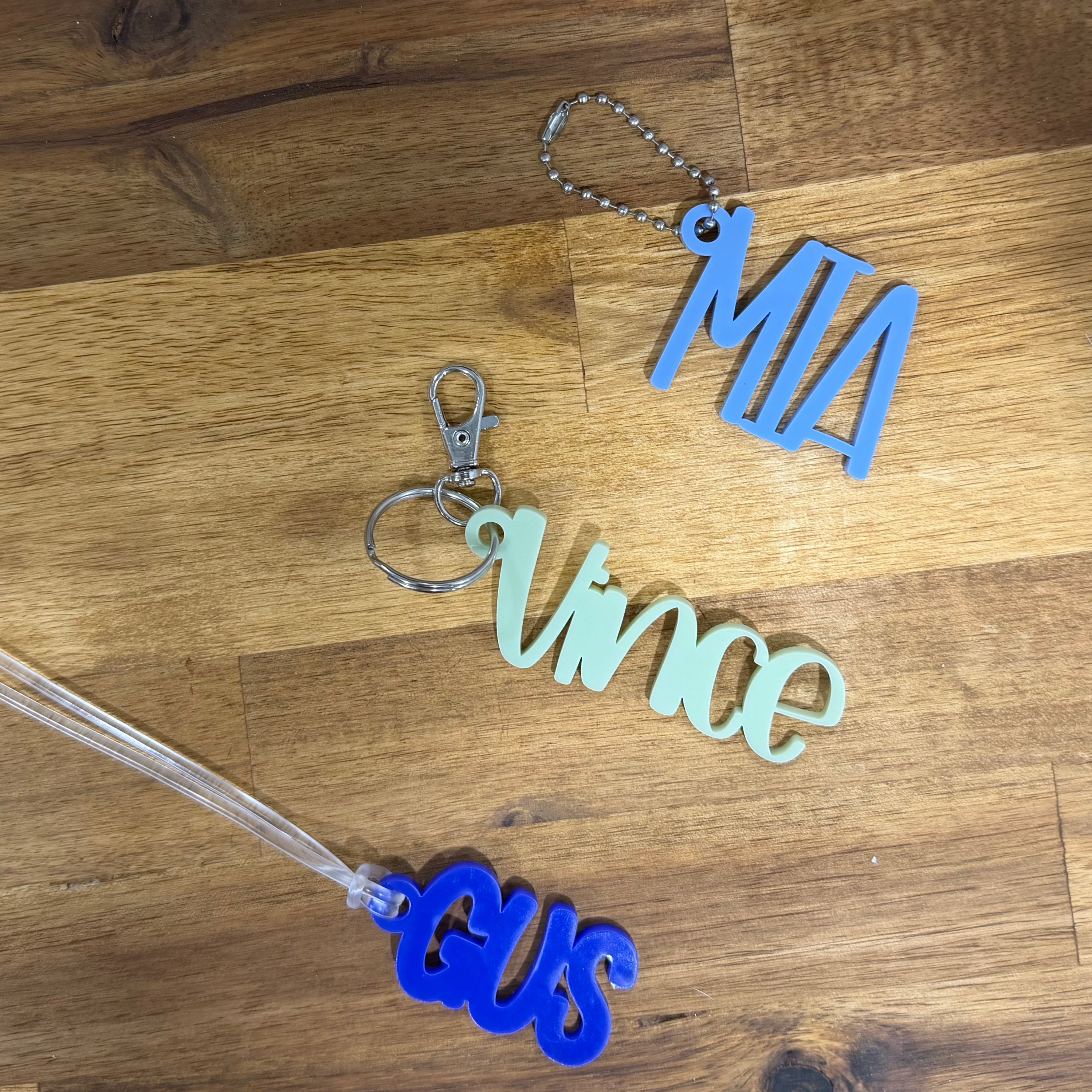 Double Layer Personalised Name Keychain