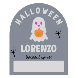 Personalised Halloween Costume Sign