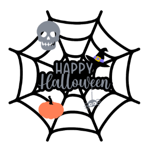 Spider Web Halloween Door Hanger